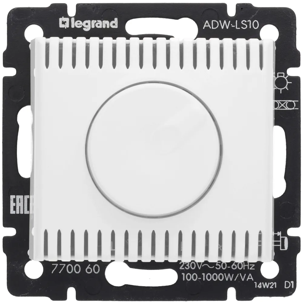 Legrand Valena Classic Світлорегулятор 1000 Вт Білий 770060