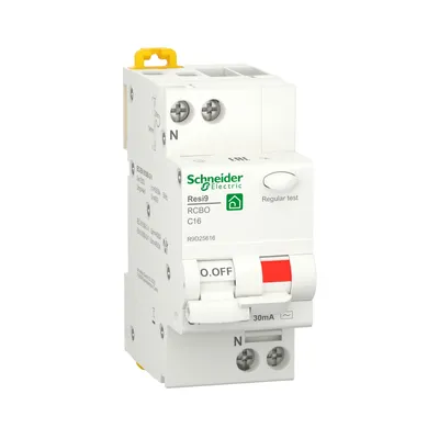 Диференційний автомат Schneider Electric Resi 9 1P+N 16A C 30mA АC 6kA R9D25616