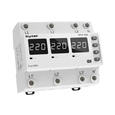 Реле напряжения DigiTOP 40А (max 50A) VP-3F40A M6W