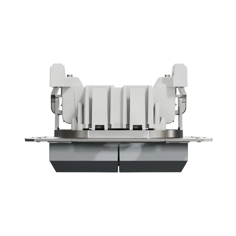 Вимикач кнопковий Schneider Electric Asfora сталь двоклавішний самозажимний EPH1100162