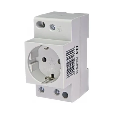 Розетка на DIN-рейку ETI t-2P+Z Schuko 2414020