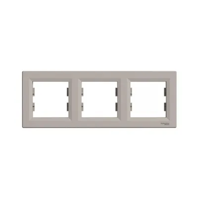 Рамка Schneider Electric Asfora бронза тримісна горизонтальна EPH5800369