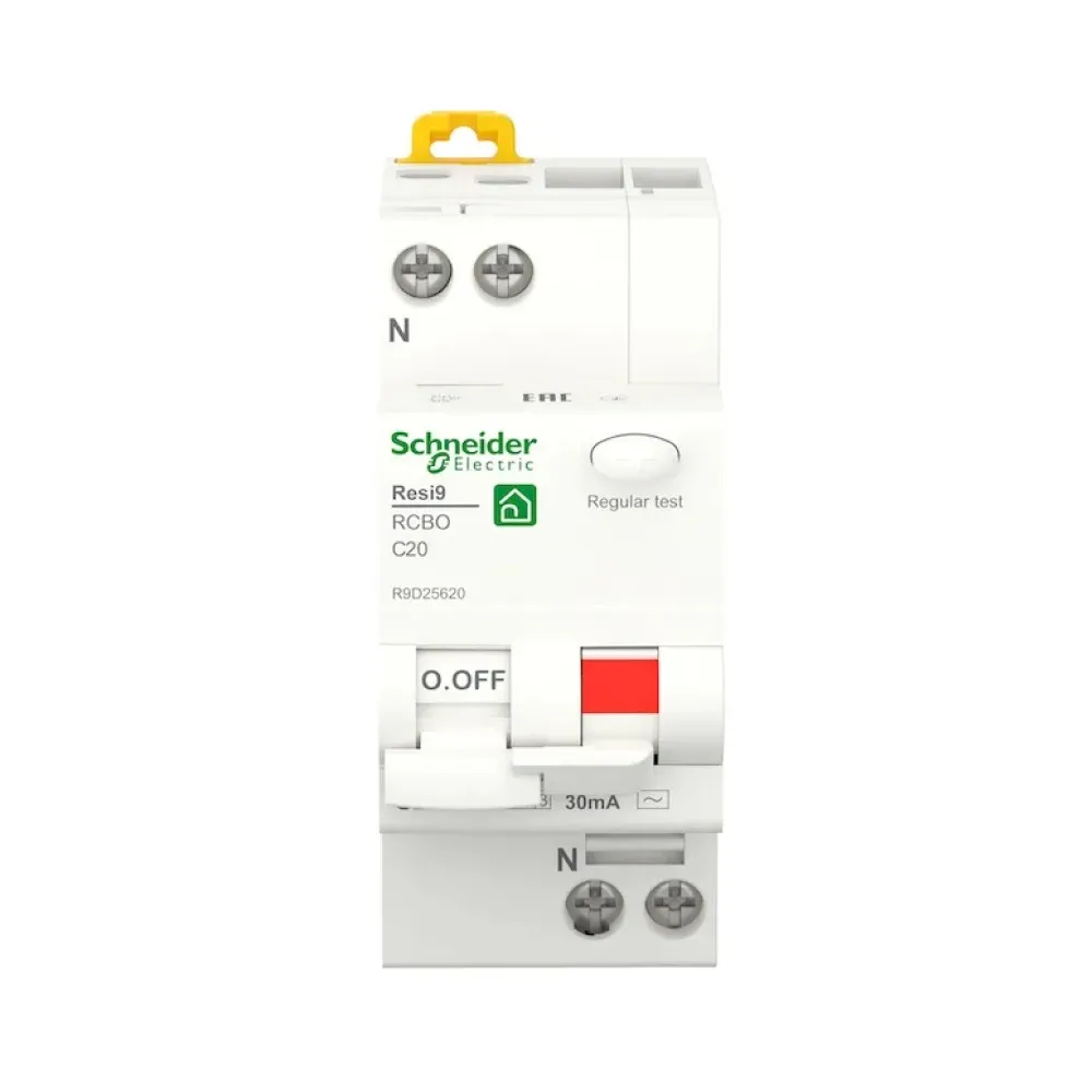 Диференційний автомат Schneider Electric Resi 9 1P+N 20A C 30mA АC 6kA R9D25620