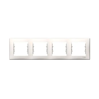 Рамка Schneider Electric Sedna кремова 4-кратна SDN5800723
