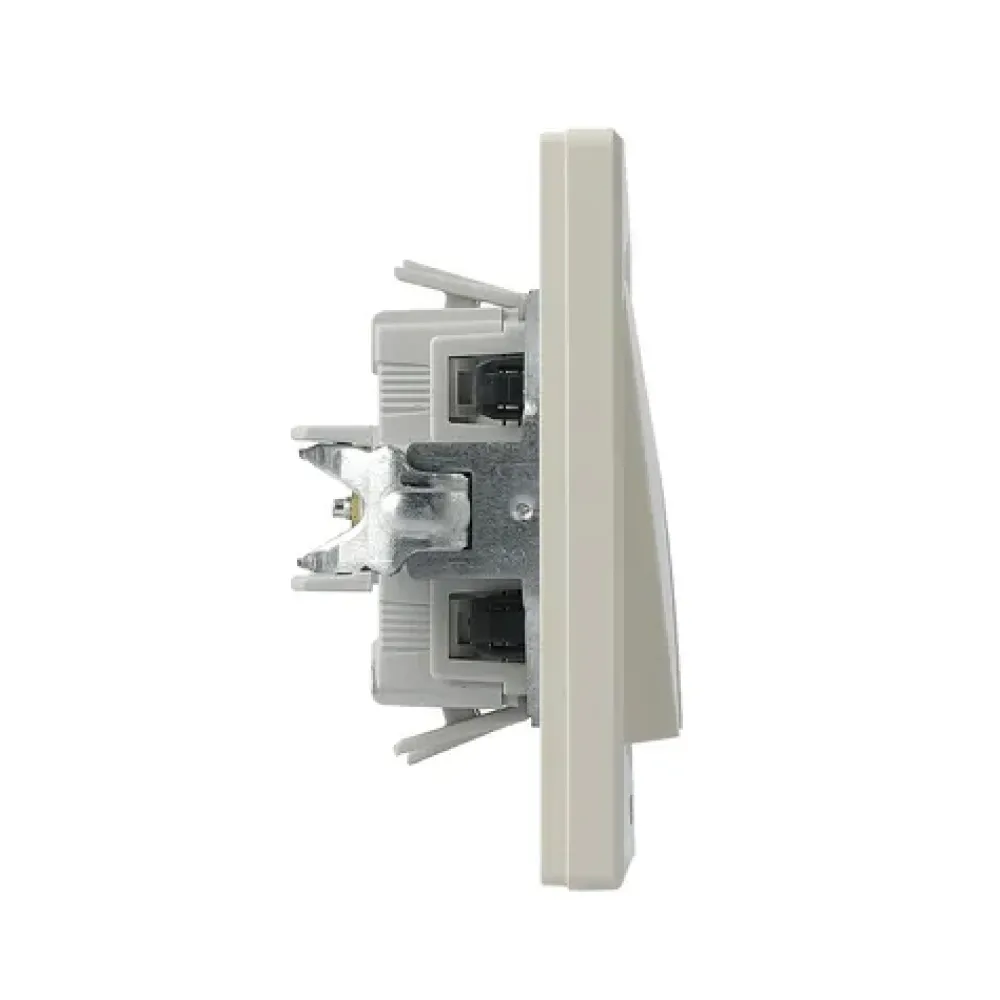 Вимикач для жалюзі Schneider Electric Asfora кремовий самозажимний EPH1300123