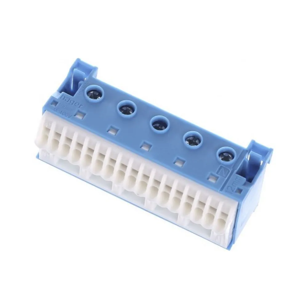 Блок N-клемаHager QiuckConnect 5x16мм2+17x4мм2 KN22N