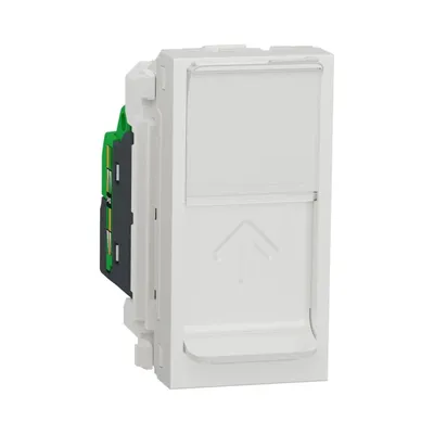 Розетка комп'ютерна Schneider Electric Unica New біла RJ-45 внутрішня 5е UTP 1-модульна NU341018