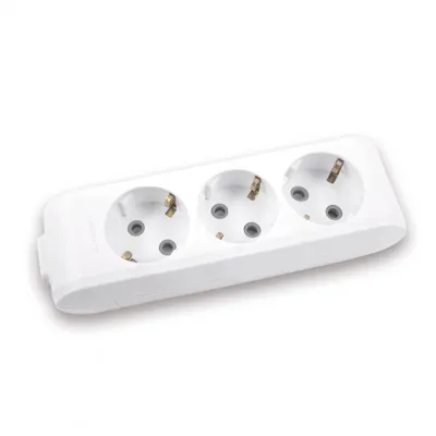 Колодка Panasonic X-tendia із заземленням 3 гнізда з захистними шторками сіра WLTB04302GR-UA