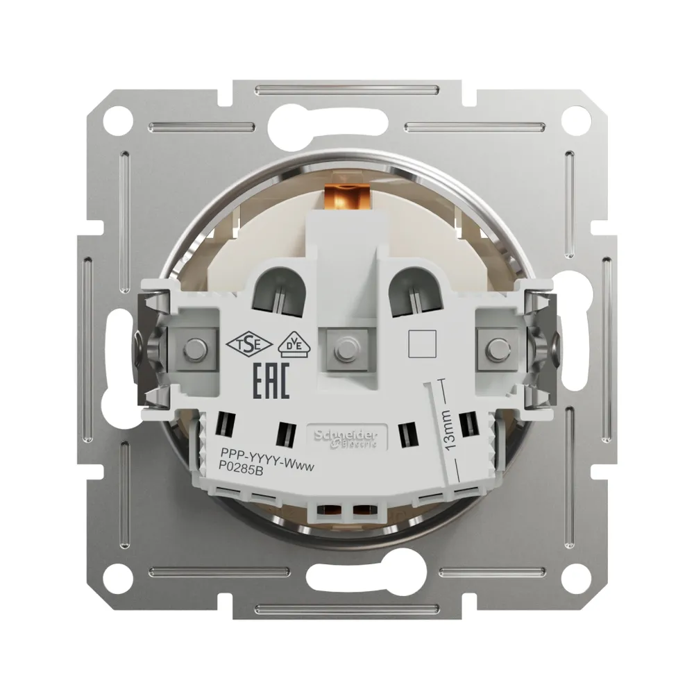 Розетка Schneider Electric Asfora крем одинарна з заземленням внутрішня з кришкою б/р EPH3170123
