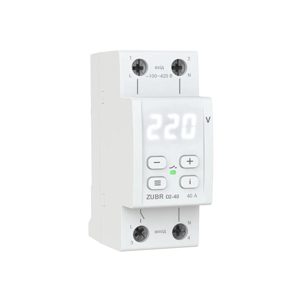 Реле напруги ZUBR 40А(max 50A) 8800 BA D2-40 ZUBR