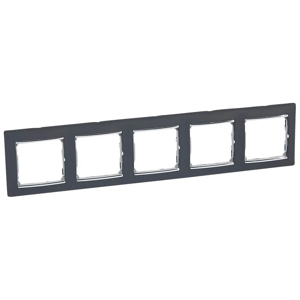 Legrand Valena Classic Рамка 5 постів Нюктюрн срібний штрих 770395