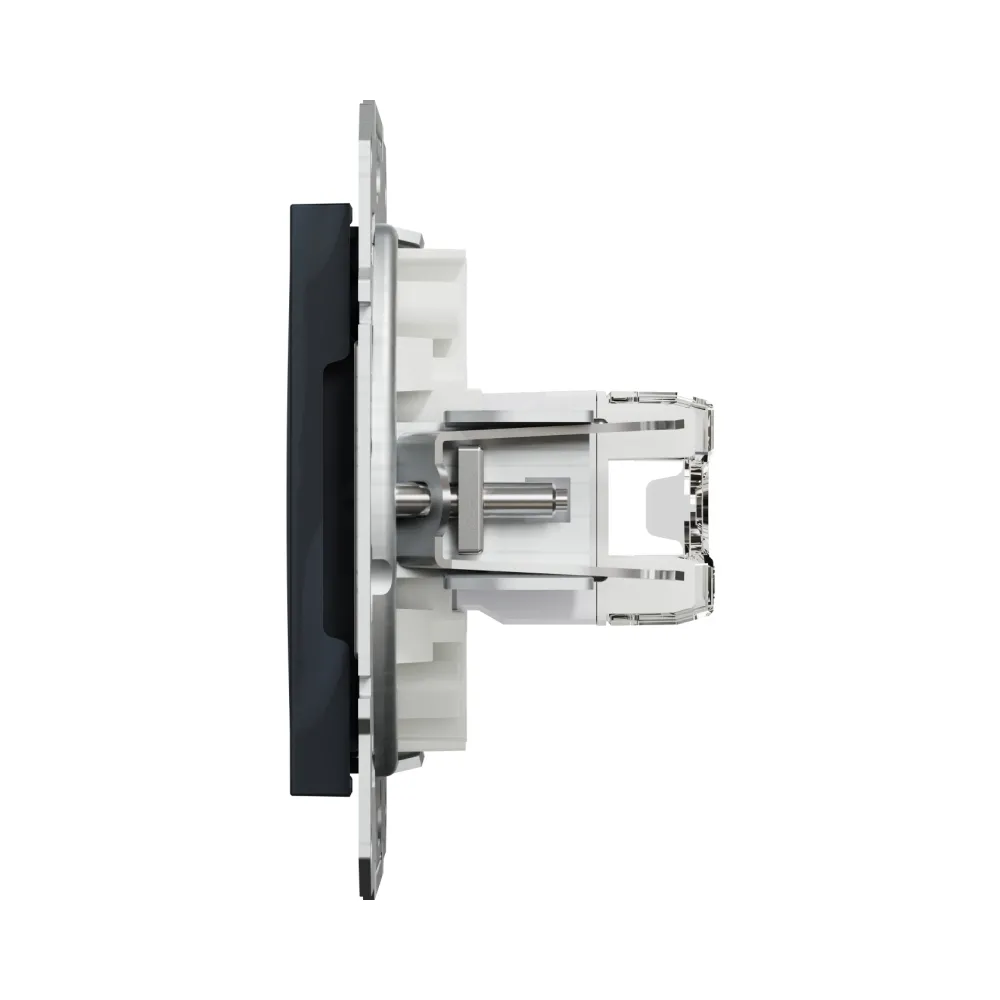 Розетка компьютерная Schneider Electric Asfora антрацит двойная RJ-45 внутренняя EPH4400171