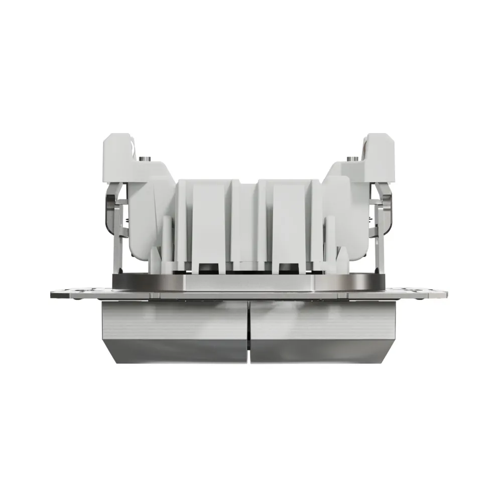 Вимикач Schneider Electric Asfora алюміній двоклавішний самозажимний EPH0300161