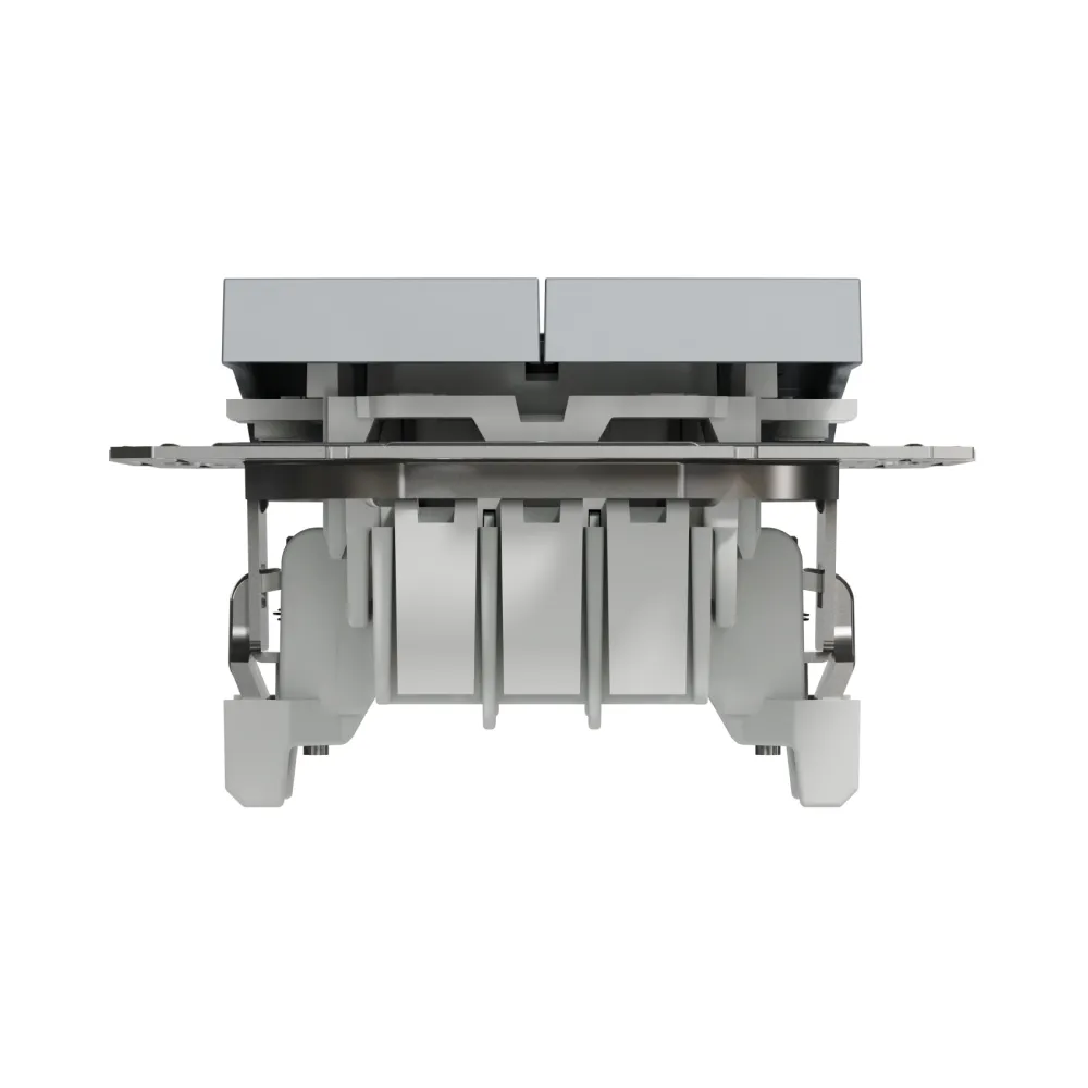Переключатель Schneider Electric Asfora сталь двухклавишный внутренний проходной EPH0600162