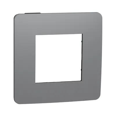 Рамка одномісна Schneider Electric Unica New Studio Color димчасто-сірий/антрацит NU280222
