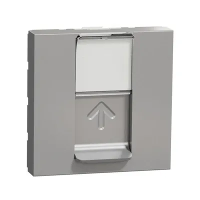 Розетка комп'ютерна Schneider Electric UNICA NEW RJ-45 5е UTP 2 модулі алюміній NU341130