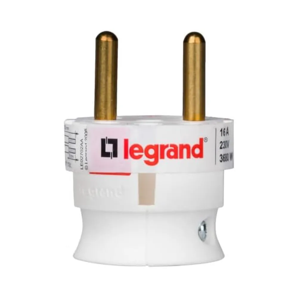 Вилка Legrand 2К 16А біла 050183