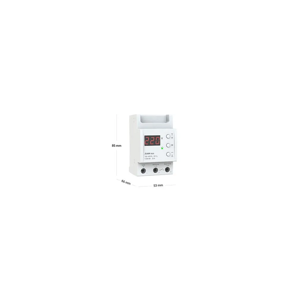 Реле напруги ZUBR 25A (max 30A) 5500BA D25