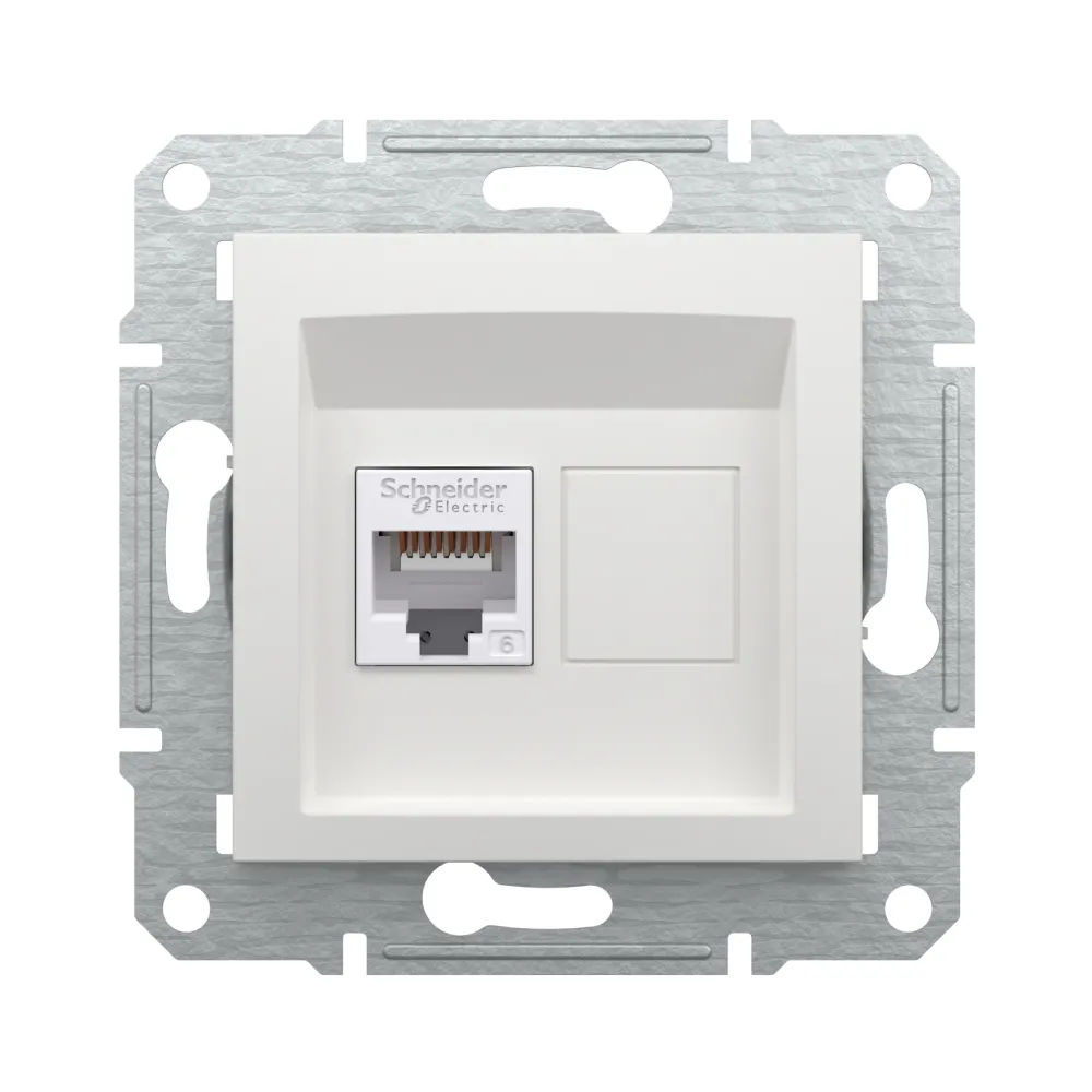 Schneider ASFORA Розетка RJ45 UTP кат 6 білий Asfora б/р EPH4770121