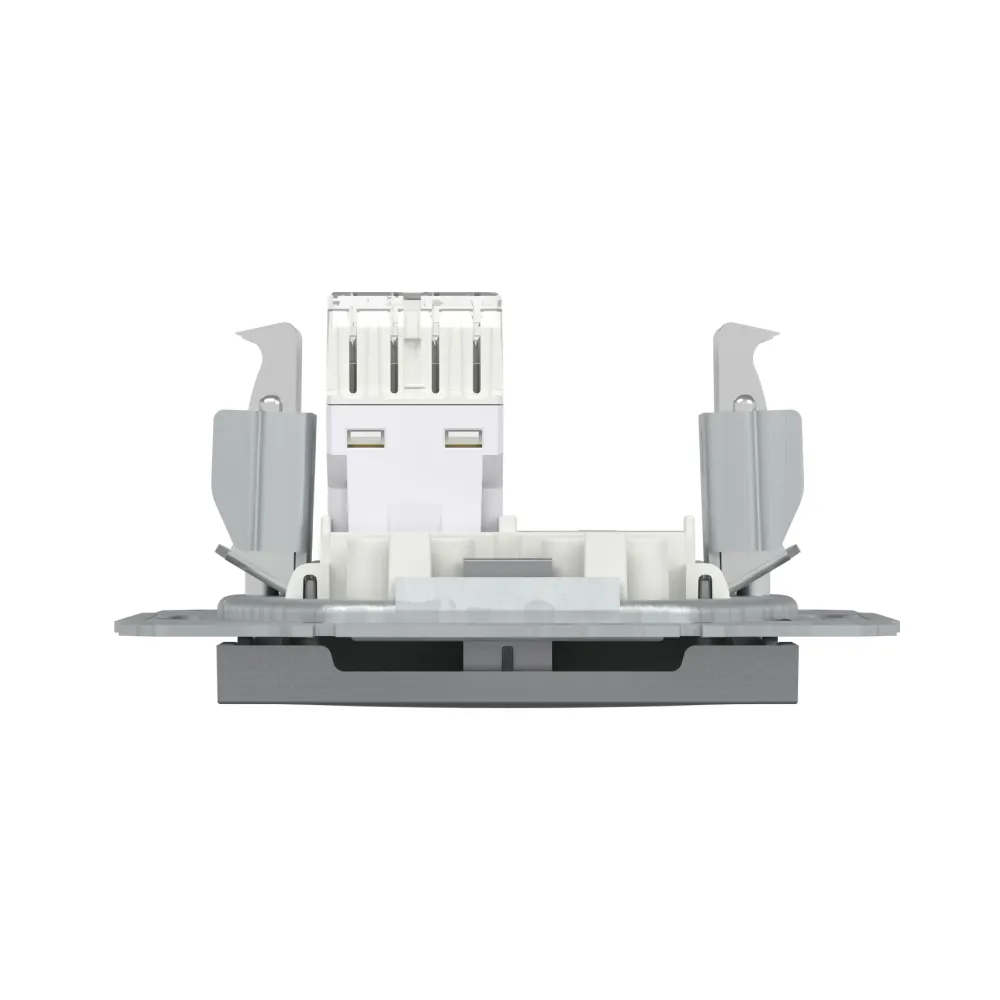 Розетка компьютерная Schneider Electric Asfora сталь RJ45 UTP 5E внутренняя EPH4300162