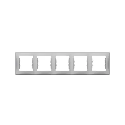 Рамка Schneider Electric Sedna алюміній 5-кратна SDN5800960