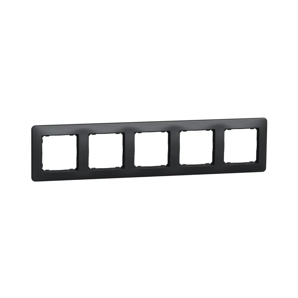 Рамка Schneider Electric Sedna Design 5-ти кратна  чорна SDD314805