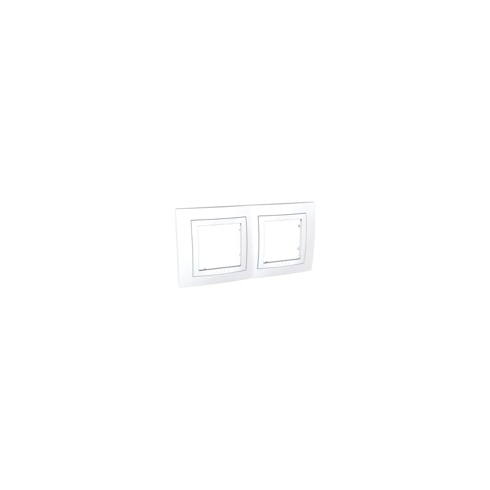 Schneider  UNICA Basic рамка 2-х кратна basic (c2) білий/білий MGU2.004.18