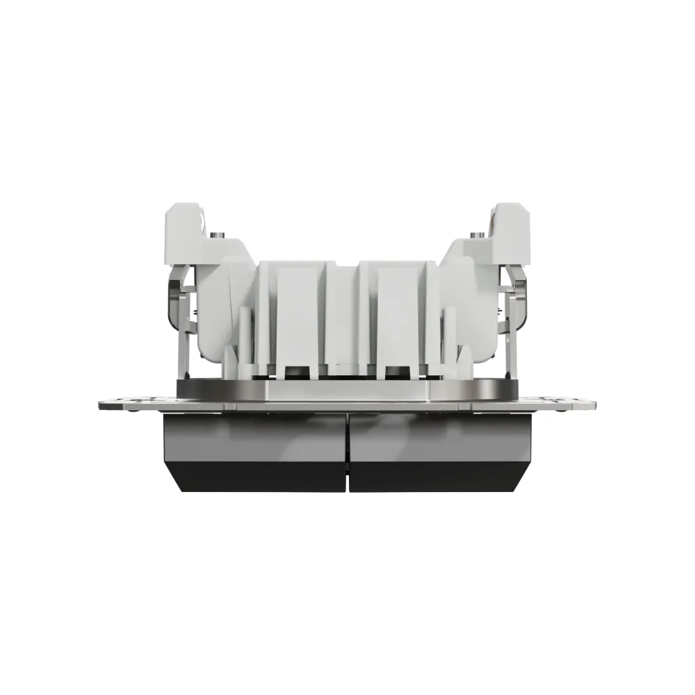Вимикач Schneider Electric Asfora антрацит двоклавішний самозажимний внутрішній EPH0300171