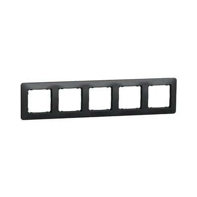 Рамка Schneider Electric Sedna Design 5-ти кратна  чорна SDD314805