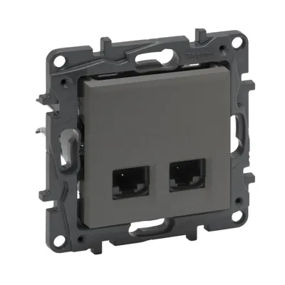 Розетка Legrand Niloe Step сталь 2х RJ45 5UTP 863468