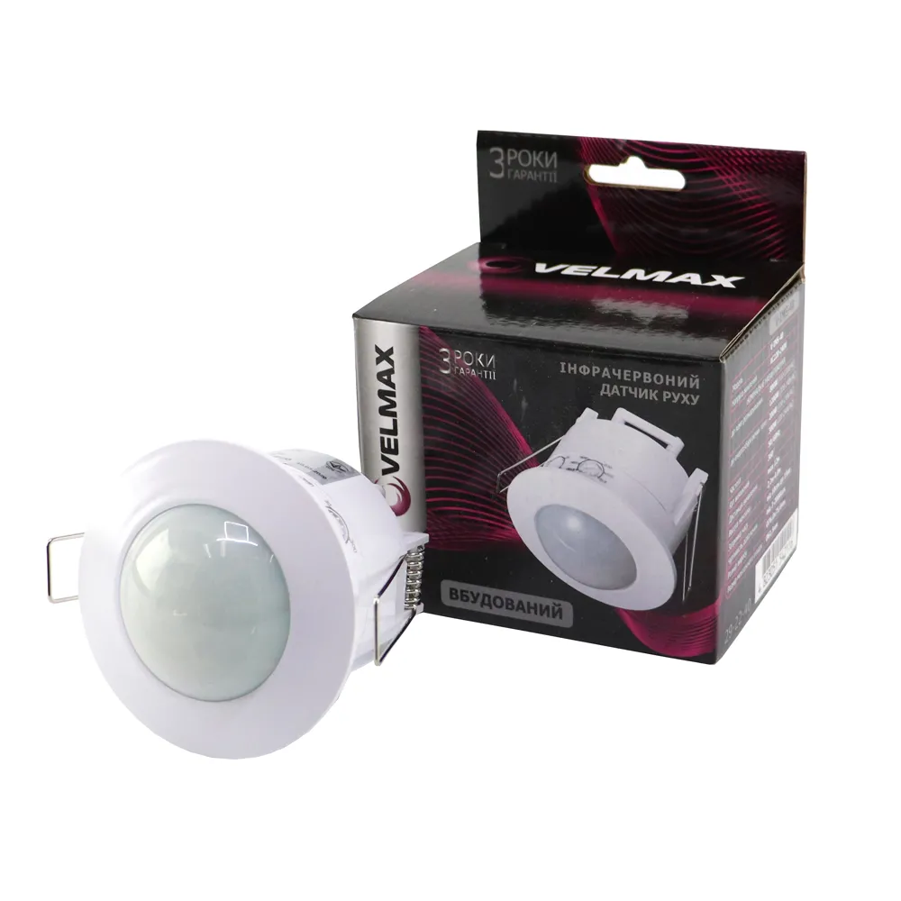 Датчик движения Velmax инфракрасный V-IMS-ST41 AC220-240V 29-22-40