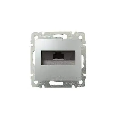 Розетка інформаційна Legrand Valena Classic 1ХRJ45 кат.5е UTP із захватами алюміній 770230