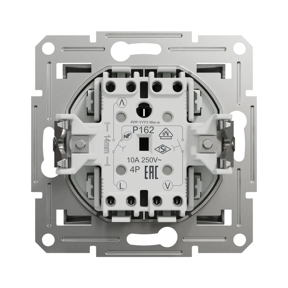 Вимикач для жалюзі Schneider Electric Asfora алюміній двоклавішний самозажимний EPH1300161