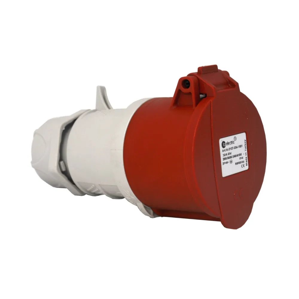 Розетка силова 16А/5 (3Р+N+РЕ) IP44, TP electric 62-66-81