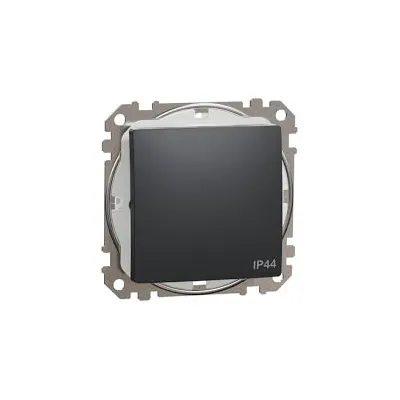 Перемикач 1-клавішний Schneider Sedna Design внутрішній IP44 чорний SDD214106