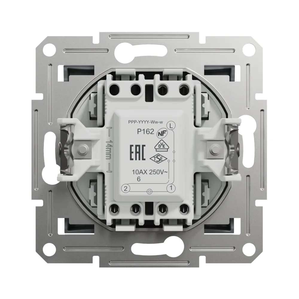 Вимикач Schneider Electric Asfora прохідний з підсвічуванням сталь EPH1500162