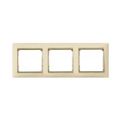 Рамка Legrand Valena Classic слонова кістка золотий штрих 3 пости 774153