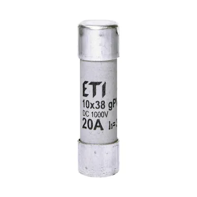 Запобіжник ETI CH 10x38 gPV 20A 1000V (30kA) 2625085 