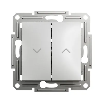 Вимикач для жалюзі Schneider Electric Asfora алюміній двоклавішний самозажимний EPH1300161