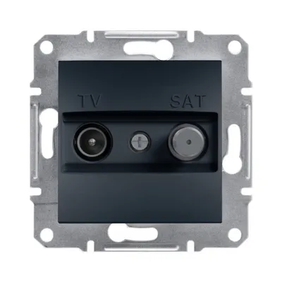 Розетка телевізійна Schneider Electric Asfora TV-SAT антрацит кінцева EPH3400171