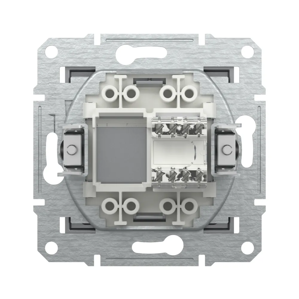 Розетка компьютерная Schneider Electric Asfora сталь RJ45 UTP 5E внутренняя EPH4300162