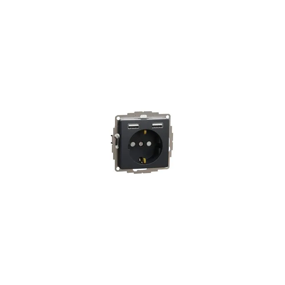 Schneider Sedna Design Розетка 1-а USB внутр. зі шторками, А+А Sedna Design Чорний SDD114052