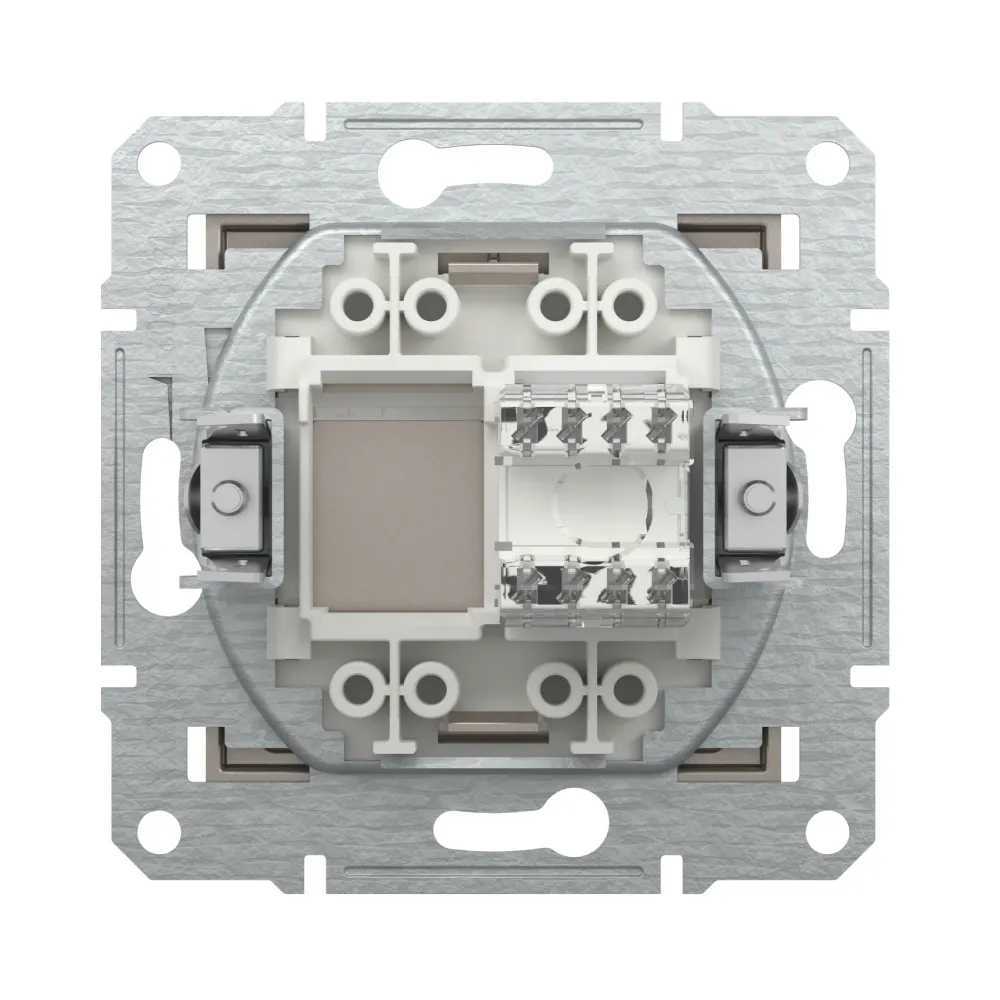 Schneider ASFORA Розетка комп. RJ-45 кат.6 UTP внутр. (C3) бронза EPH4700169