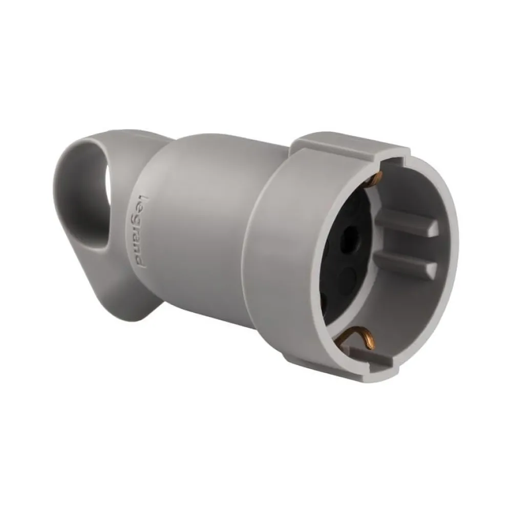 Розетка Legrand сіра 2К+З 16А 050193