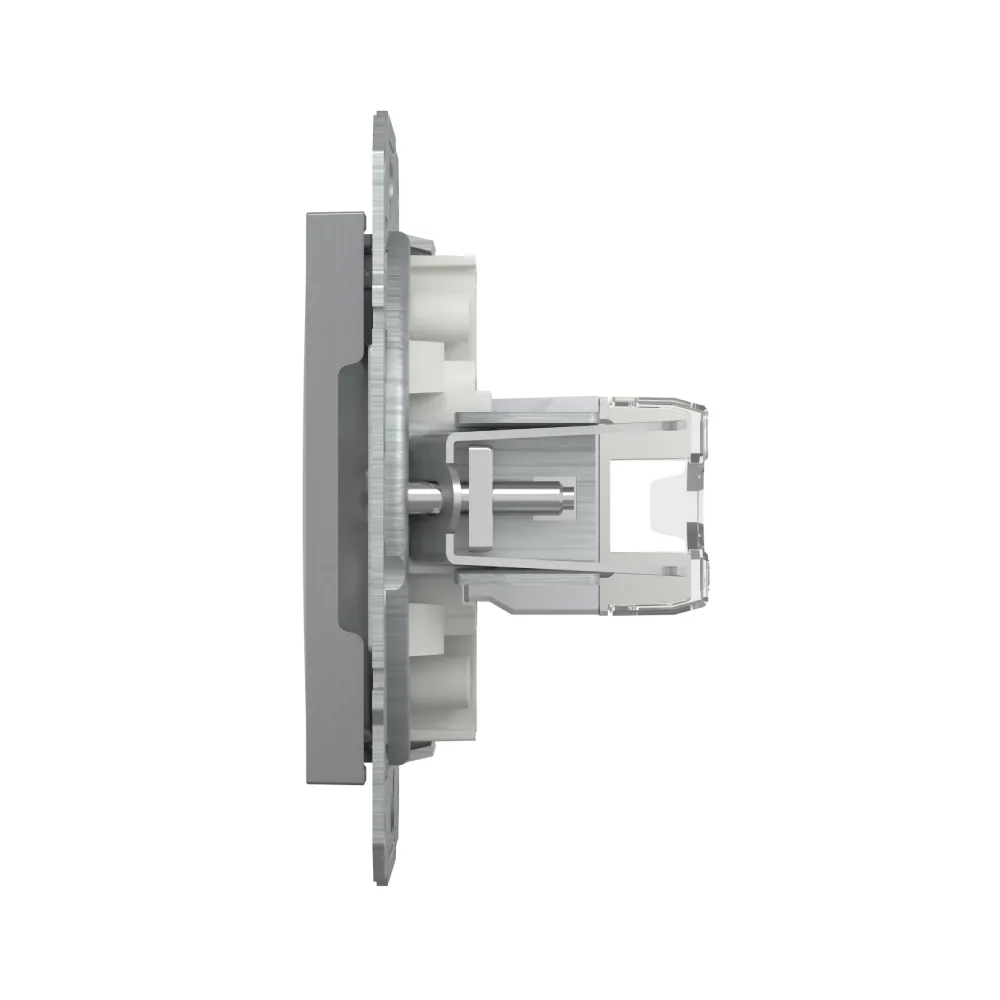 Розетка компьютерная Schneider Electric Asfora сталь RJ45 UTP 5E внутренняя EPH4300162