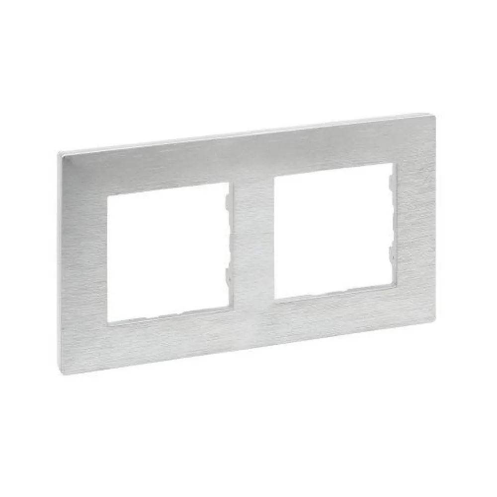 Legrand NILOE STEP Рамка 2-постова колір фактурний алюміній 863892