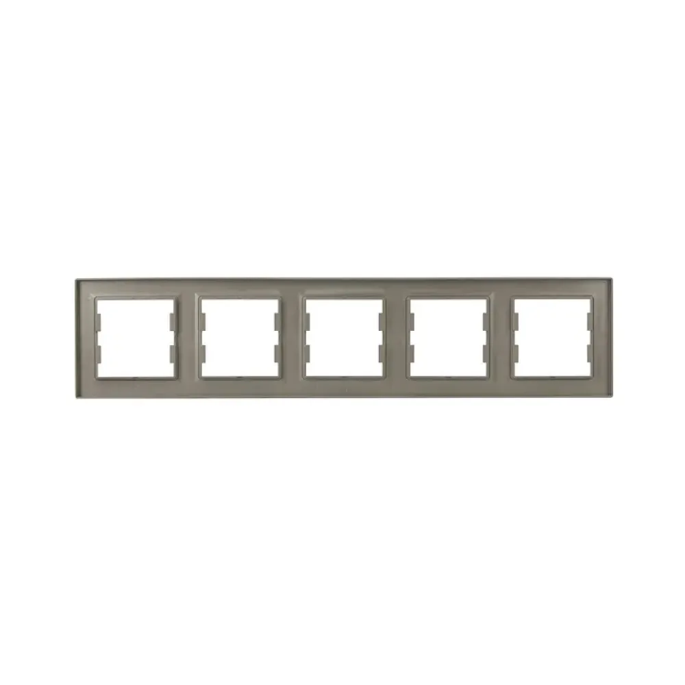 Рамка Schneider Electric Asfora бронза п'ятимісна горизонтальна EPH5800569