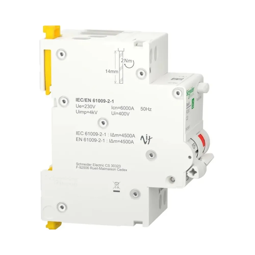 Диференційний автомат Schneider Electric Resi 9 1P+N 20A C 30mA АC 6kA R9D25620