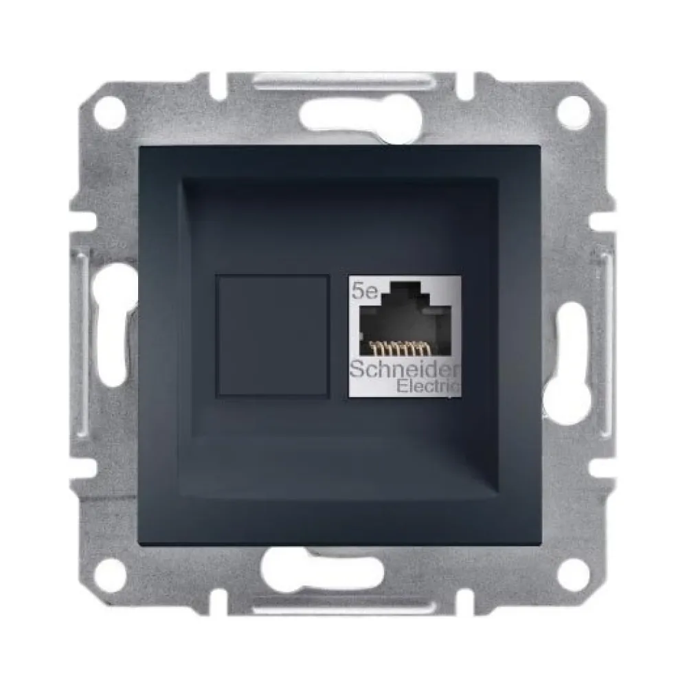 Розетка комп'ютерна Schneider Electric Asfora антрацит RJ-45 UTP 5E внутрішня EPH4300171