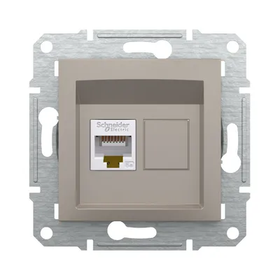 Розетка компьютерная Schneider Electric Asfora бронза RJ45 UTP 5E внутренняя EPH4300169